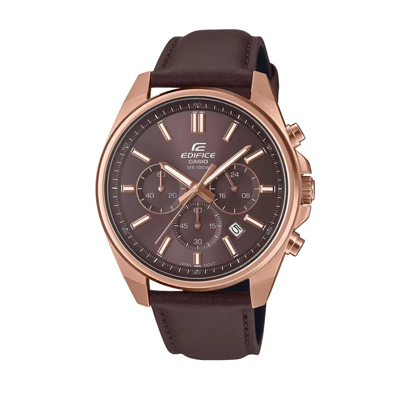 Casio Edifice 3-Hand Analog Brown Dial Men's Watch- EFV-650CL-5AV